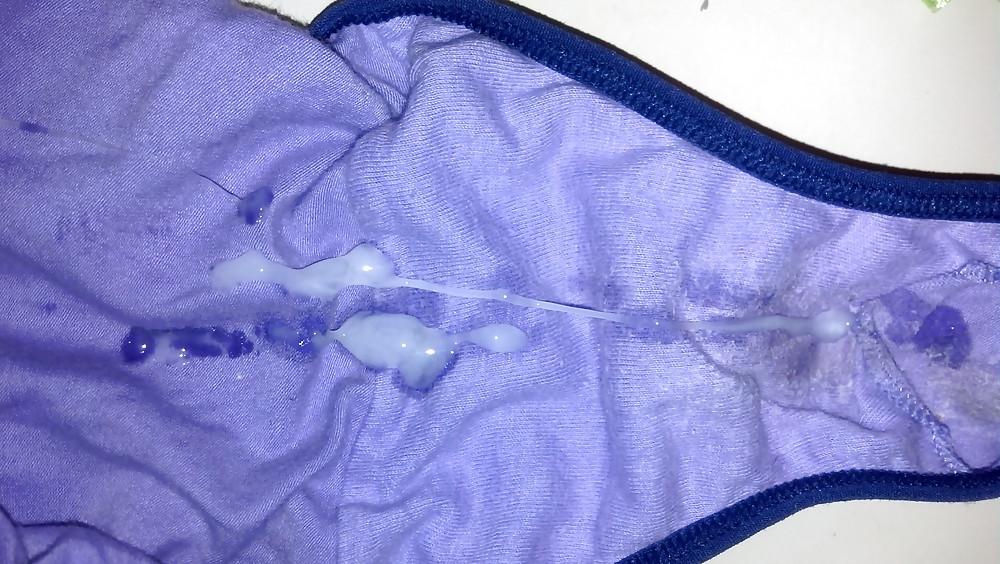 5P More cum on wife's panties