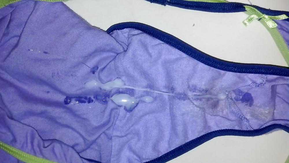 5P More cum on wife's panties