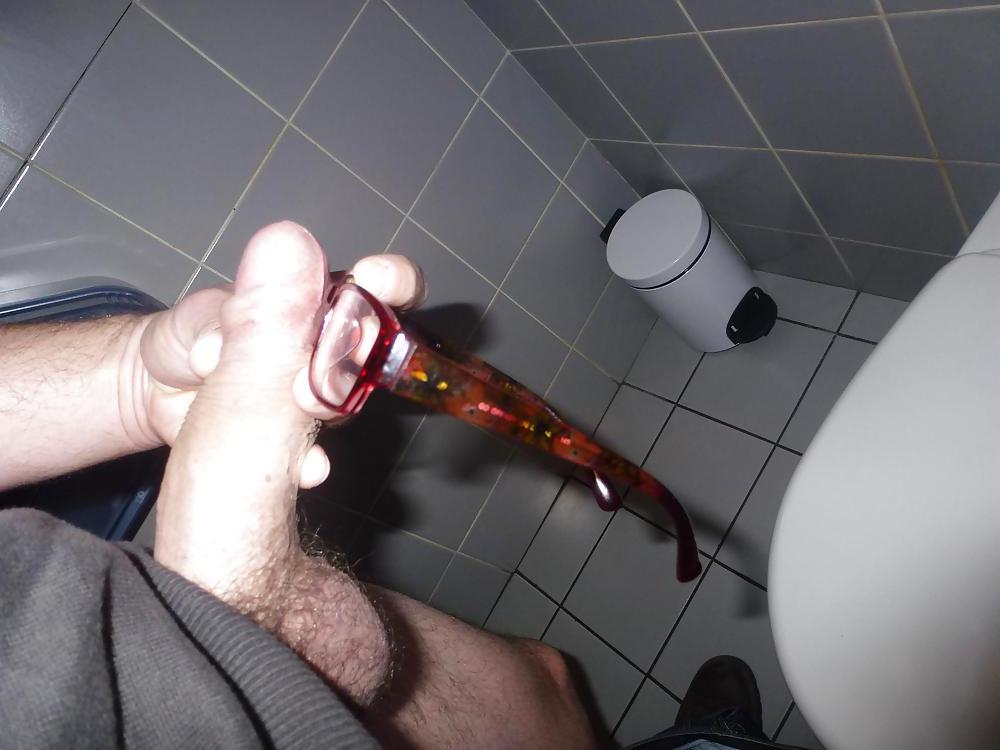 14P Quick cum on my Colleague's glasses while she was in break