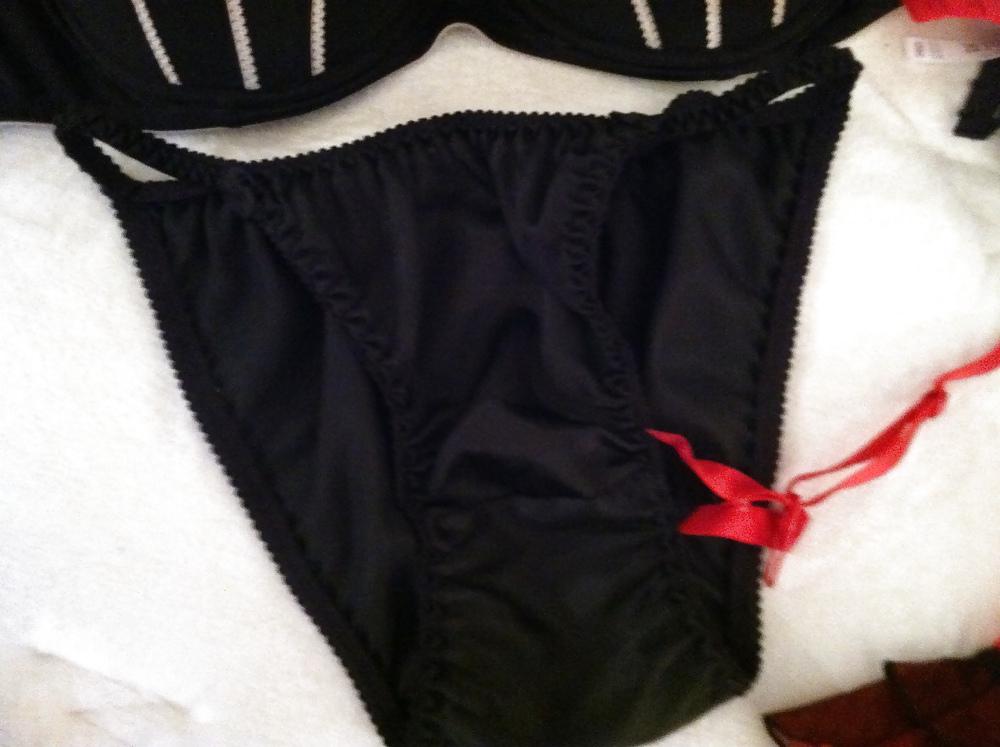 4P Wifes satin panties, bra and lingerie