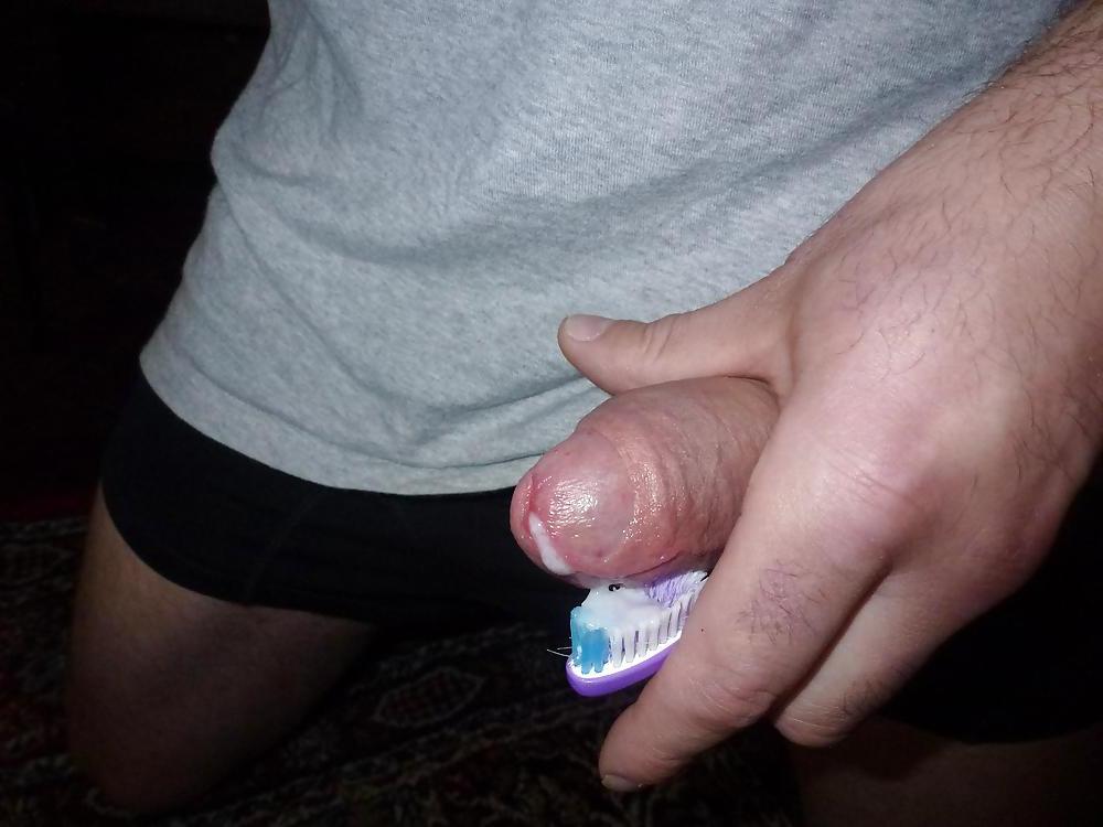 25P Cum on my Wife's bras and toothbrush