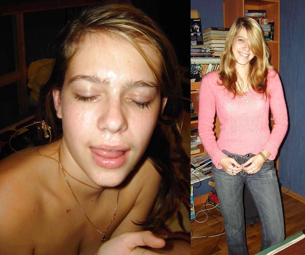 25P Before and after facial cumshot