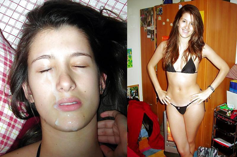 25P Before and after facial cumshot