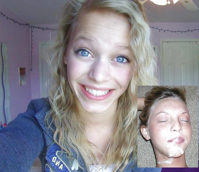 25P Before and after facial cumshot