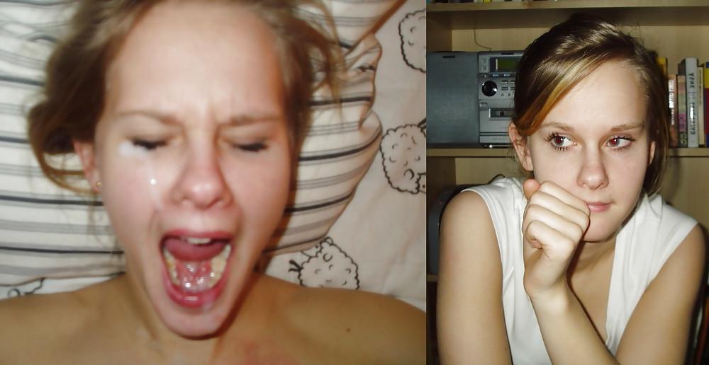 25P Before and after facial cumshot