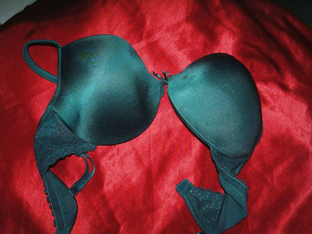 19P Green Satin Bra Cum 1