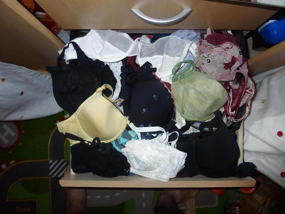 20P Cum on my Wife's bras