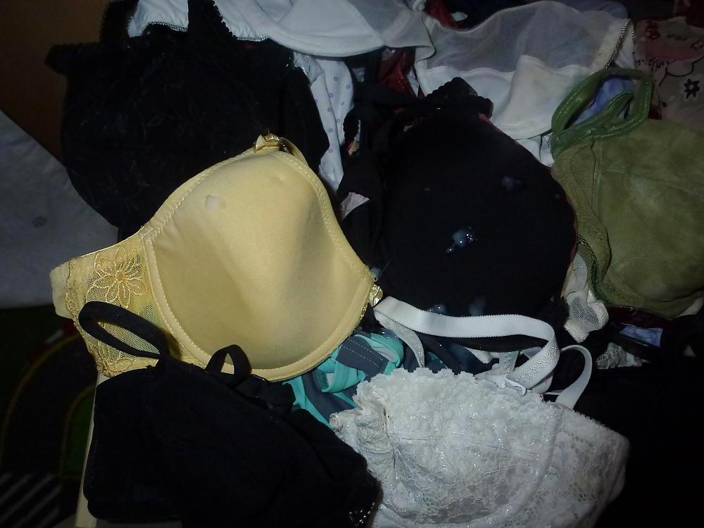 20P Cum on my Wife's bras