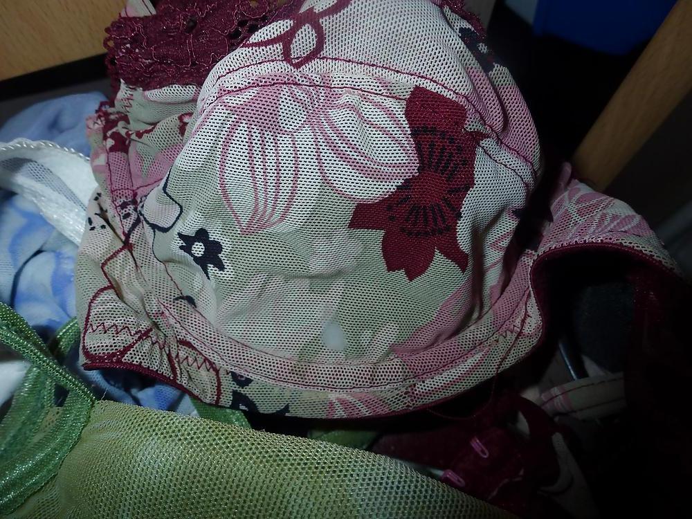 20P Cum on my Wife's bras