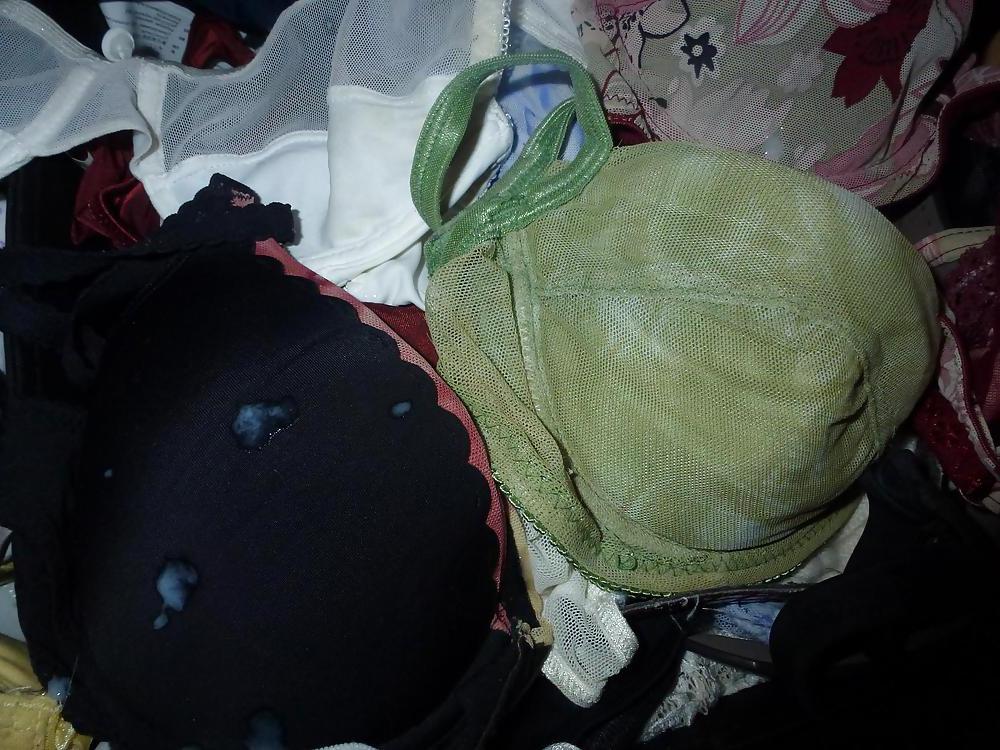 20P Cum on my Wife's bras