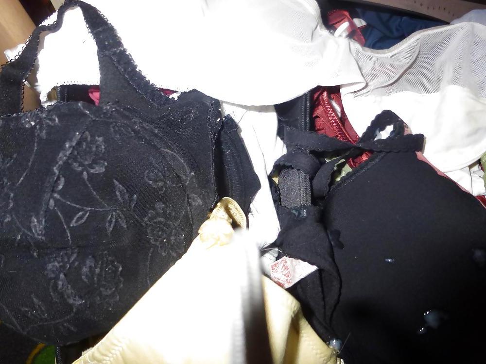 20P Cum on my Wife's bras