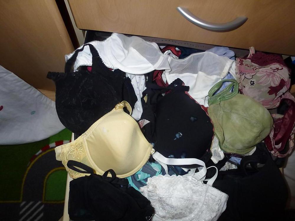20P Cum on my Wife's bras