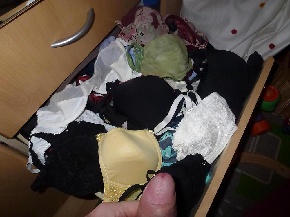 20P Cum on my Wife's bras