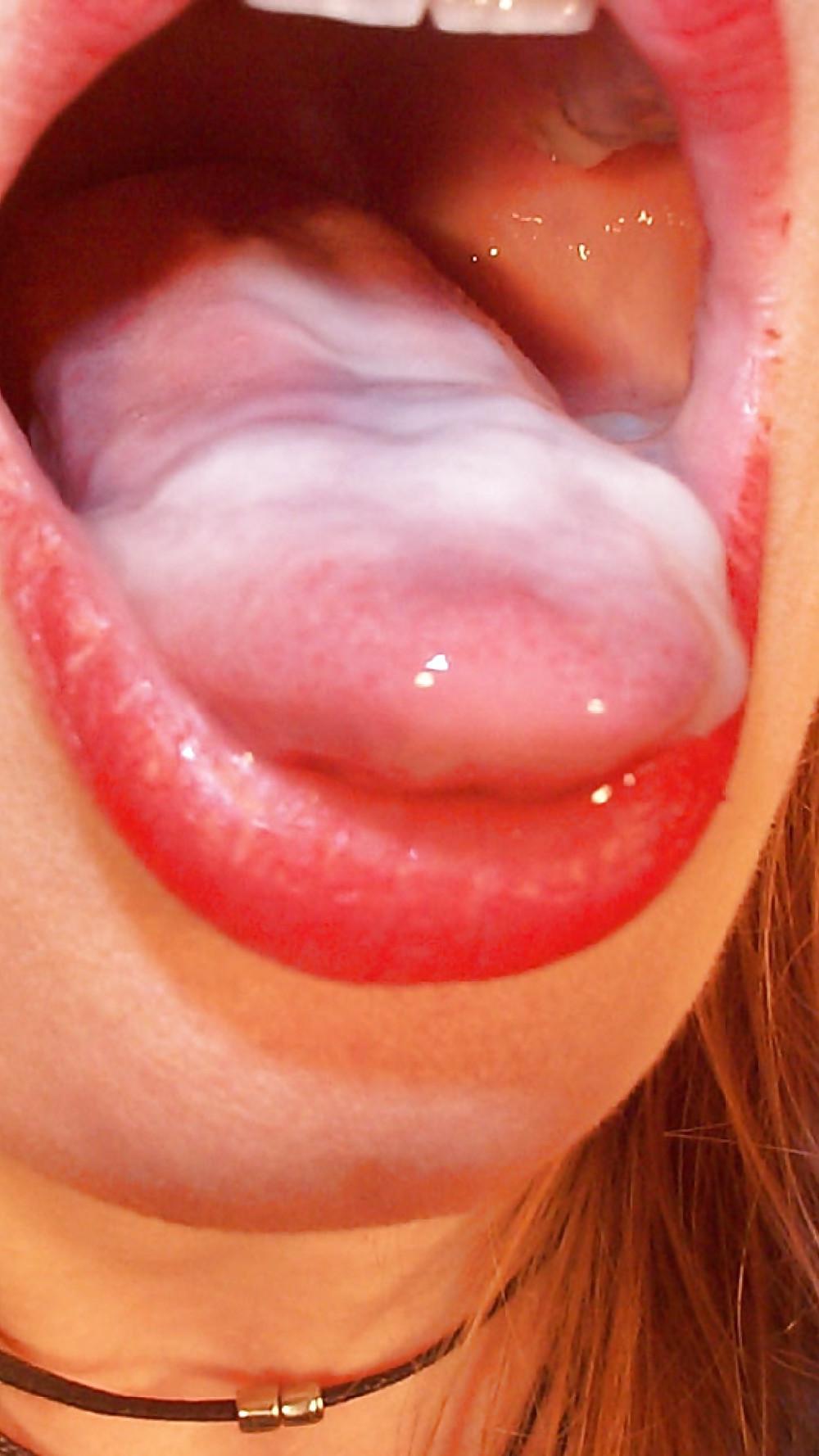 25P Cum leaks out from beautiful mouths and faces 5 (Camaster)