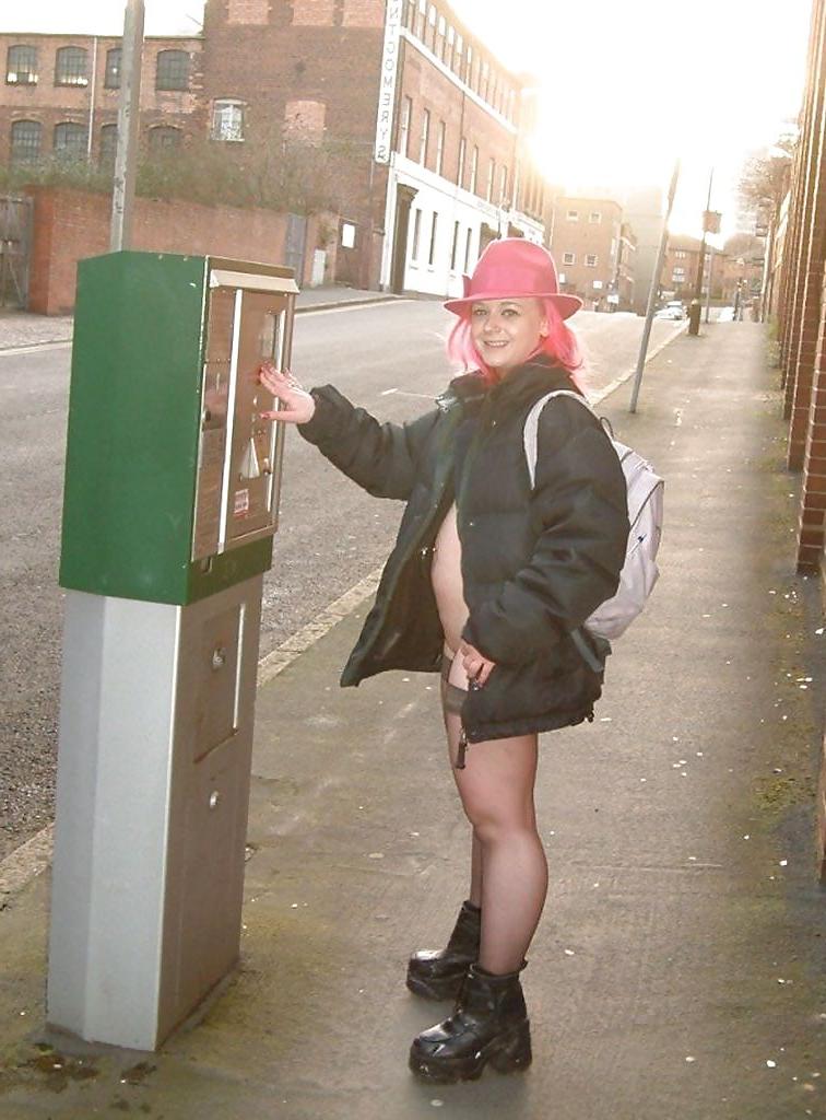 16P Pregnant Redhead In Stockings Outdoors