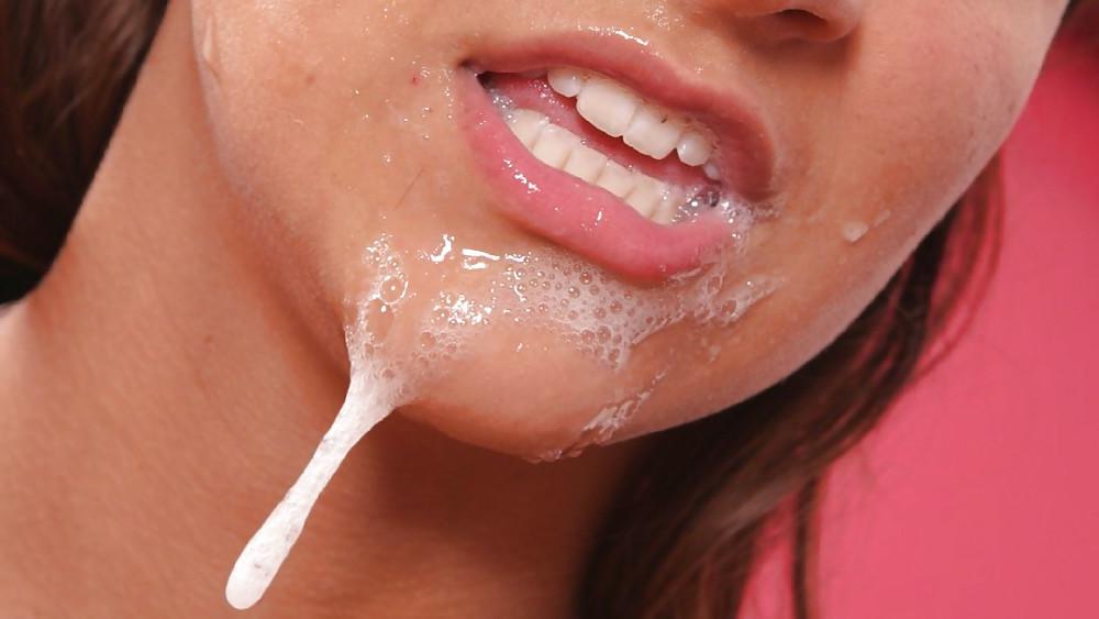 25P Cum leaks out from beautiful mouths and faces 6 (Camaster)