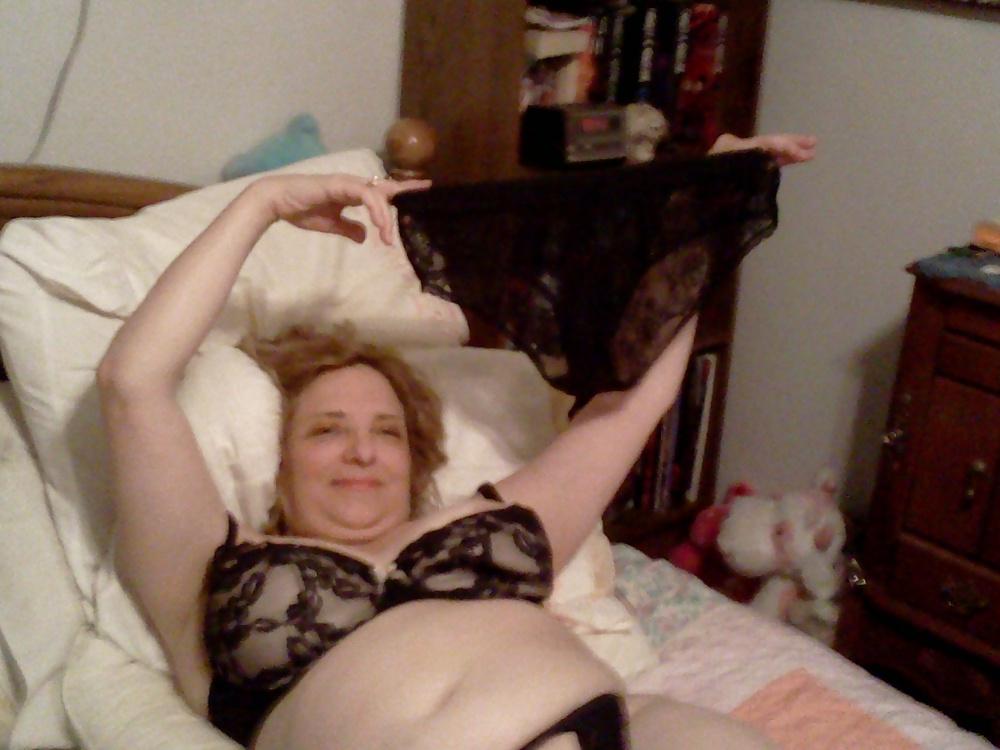 7P Black bra and stockings .