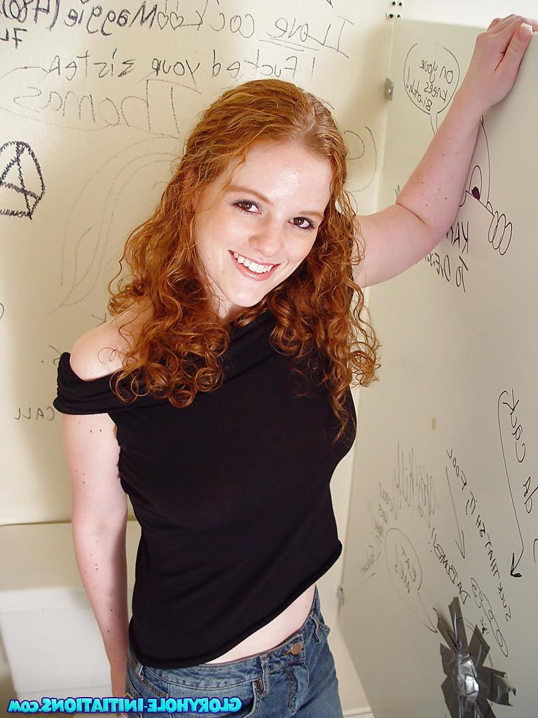 25P Redhead gloryhole facial