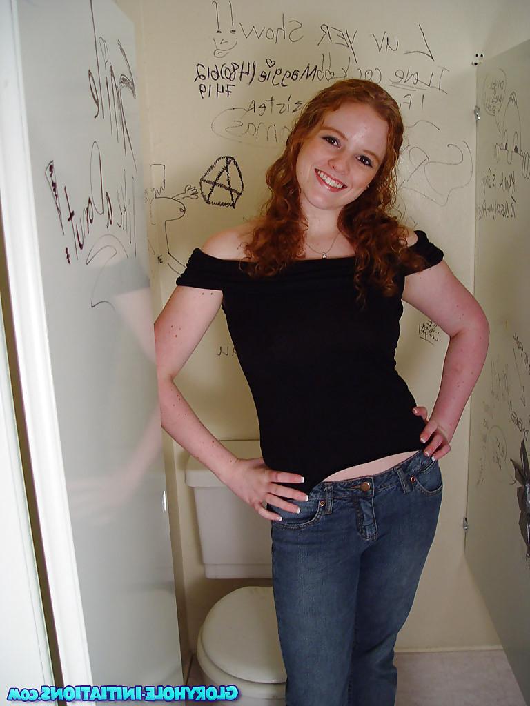 25P Redhead gloryhole facial