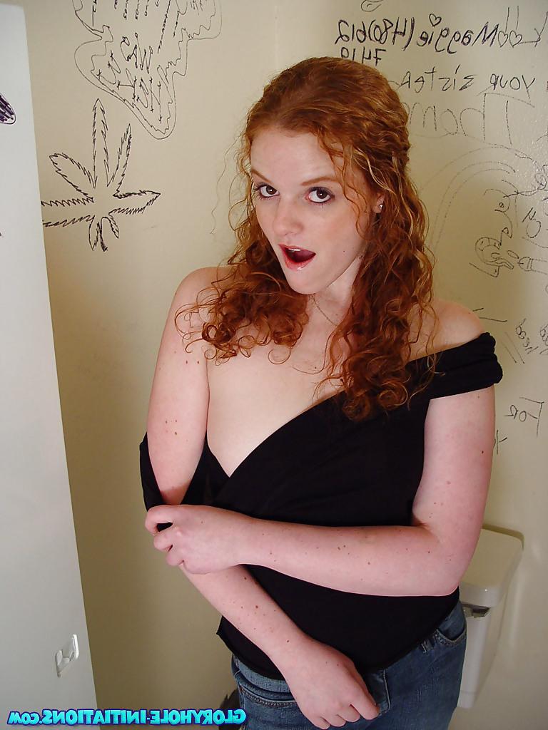 25P Redhead gloryhole facial