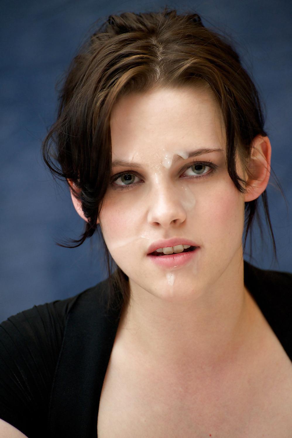 24P Kristin Stewart cum facials