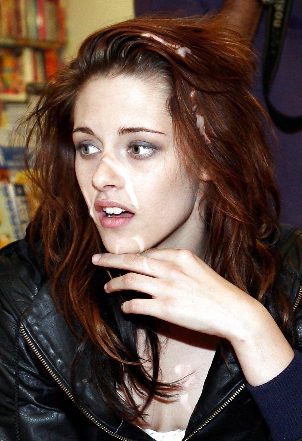 24P Kristin Stewart cum facials