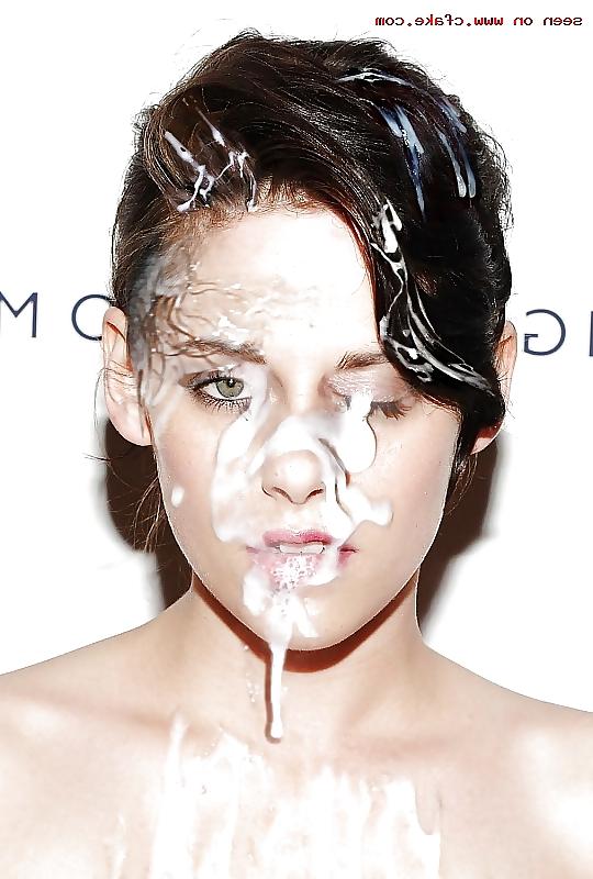 24P Kristin Stewart cum facials