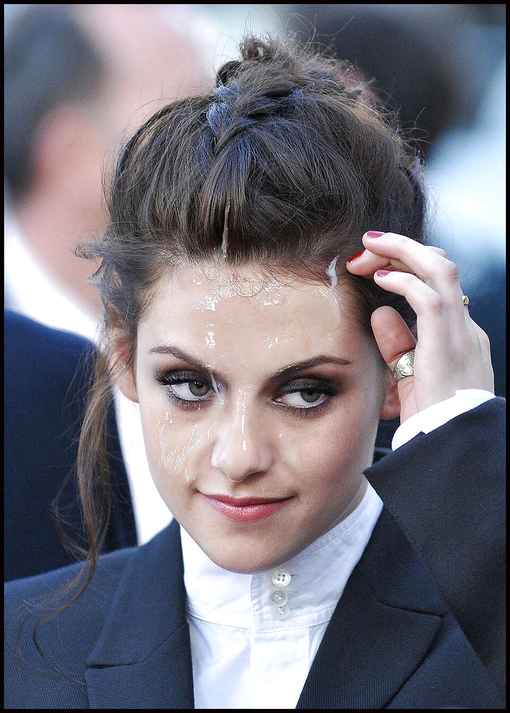 24P Kristin Stewart cum facials