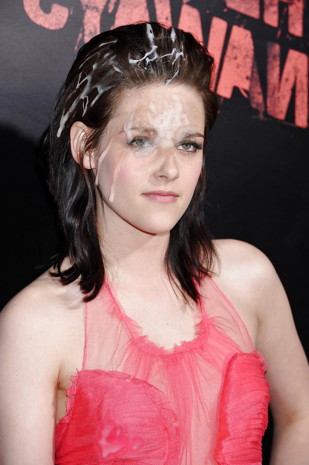 24P Kristin Stewart cum facials