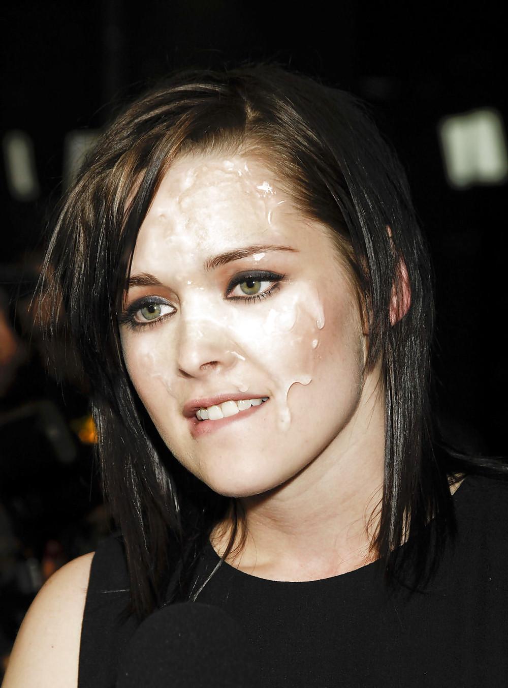 24P Kristin Stewart cum facials