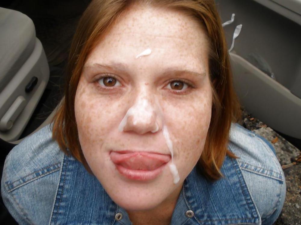 4P Freckle-faced redhead gets Facial