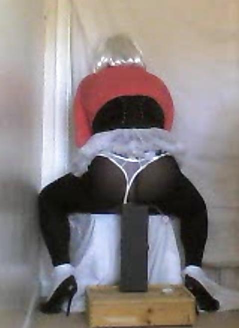 17P Sissy sitting on hard cock