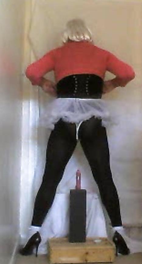17P Sissy sitting on hard cock