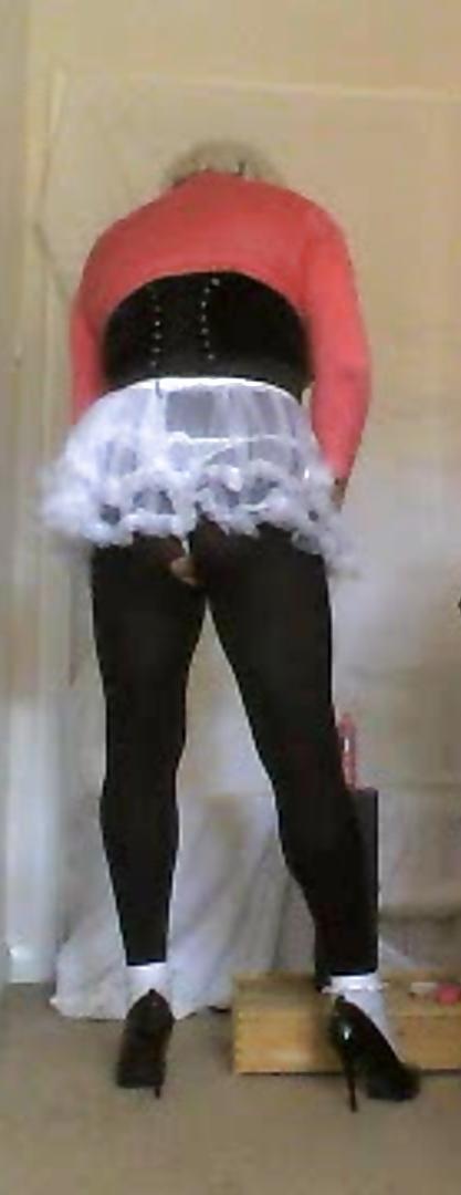 17P Sissy sitting on hard cock