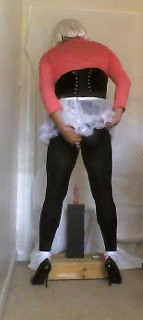 17P Sissy sitting on hard cock