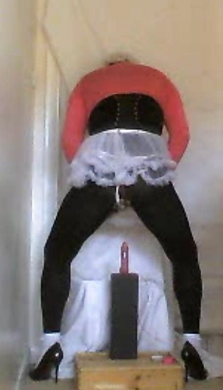 17P Sissy sitting on hard cock