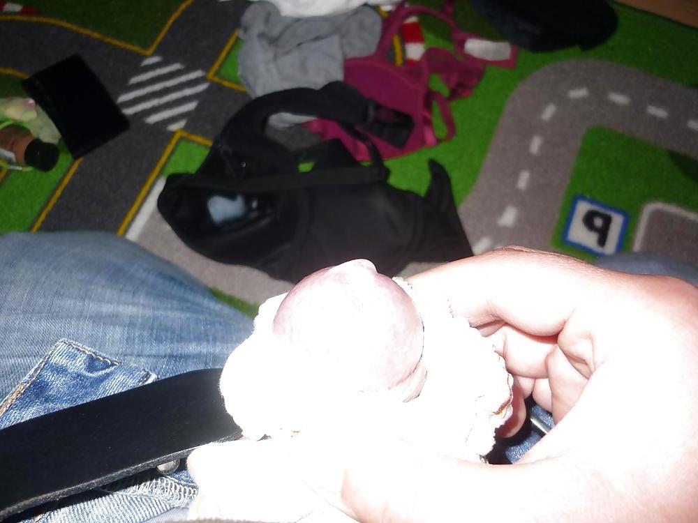 19P Cum on my Wife's bras and panties 2