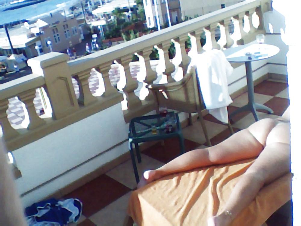 4P RUSSIAN SLUT I ve fucked in Spain rest on my room terasse