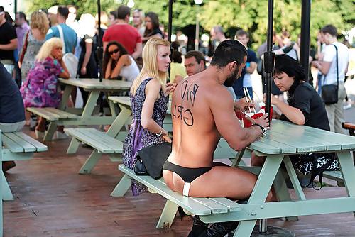 15P Public CFNM of Naked DJ