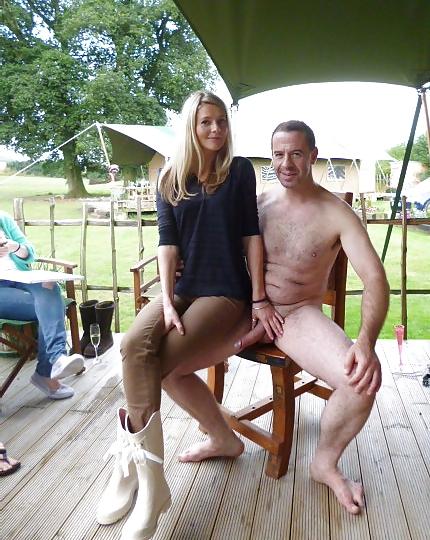 6P Hot blonde firts with CFNM guy Simon