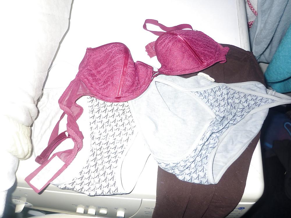 9P Cum on my Wife's bras and panties 7