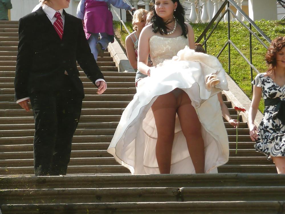 13P BRIDES wedding voyeur upskirt white panties and bra