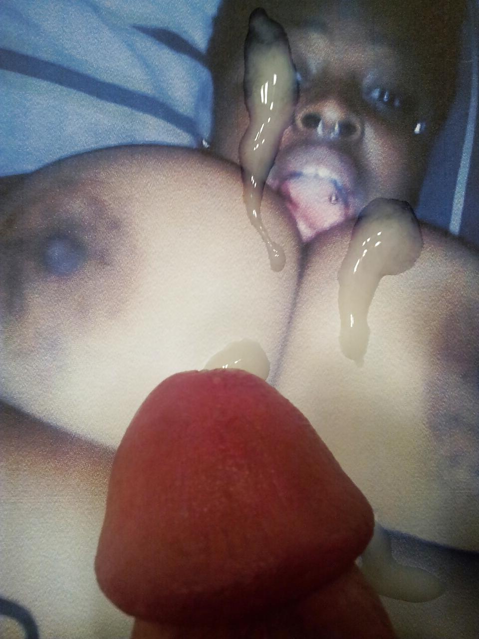 8P Cum on 12345andbi wifes nice tits