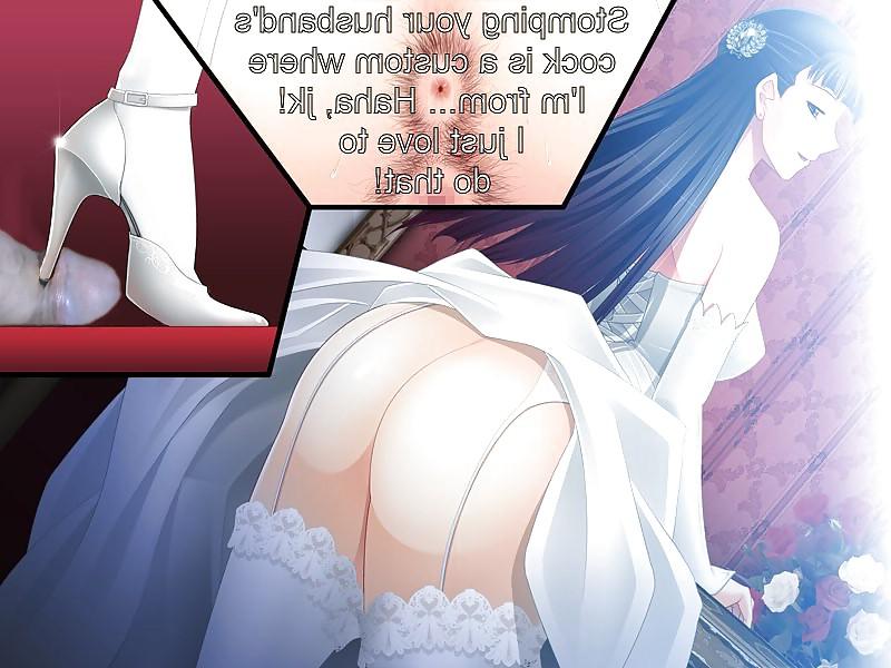 8P Anime Girls playing with a Real Cock (with captions) - No 41