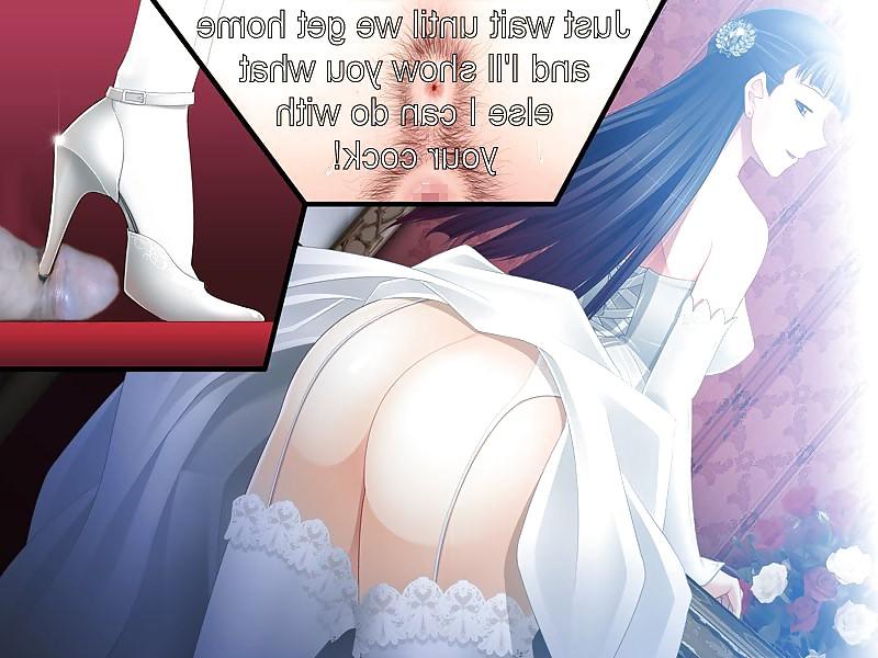 8P Anime Girls playing with a Real Cock (with captions) - No 41