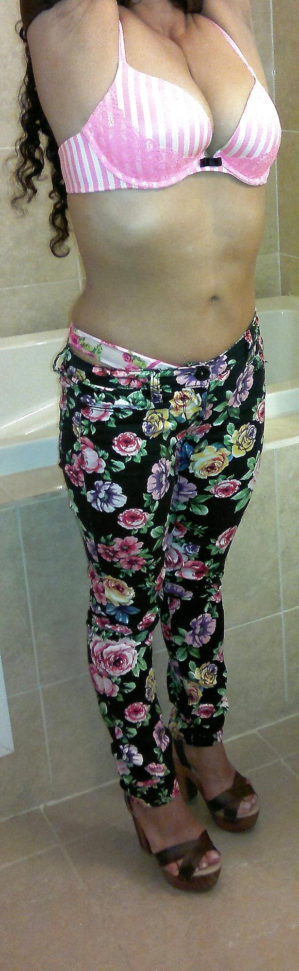 13P Showing off her bra and panty