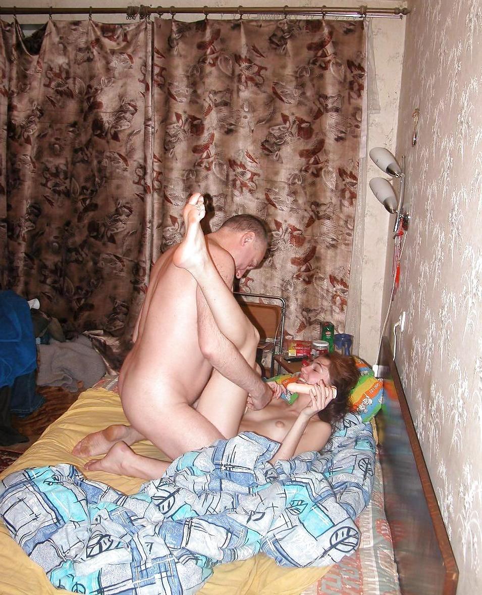 25P Gorgeous teen shaved and fucked by old man