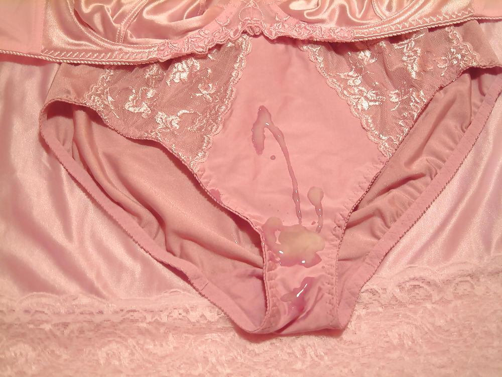 24P Pink Panty & Bra Cum 1