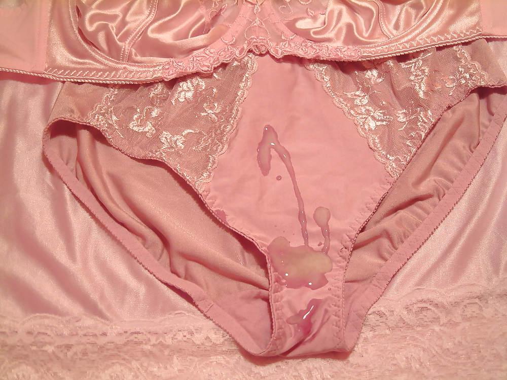 24P Pink Panty & Bra Cum 1