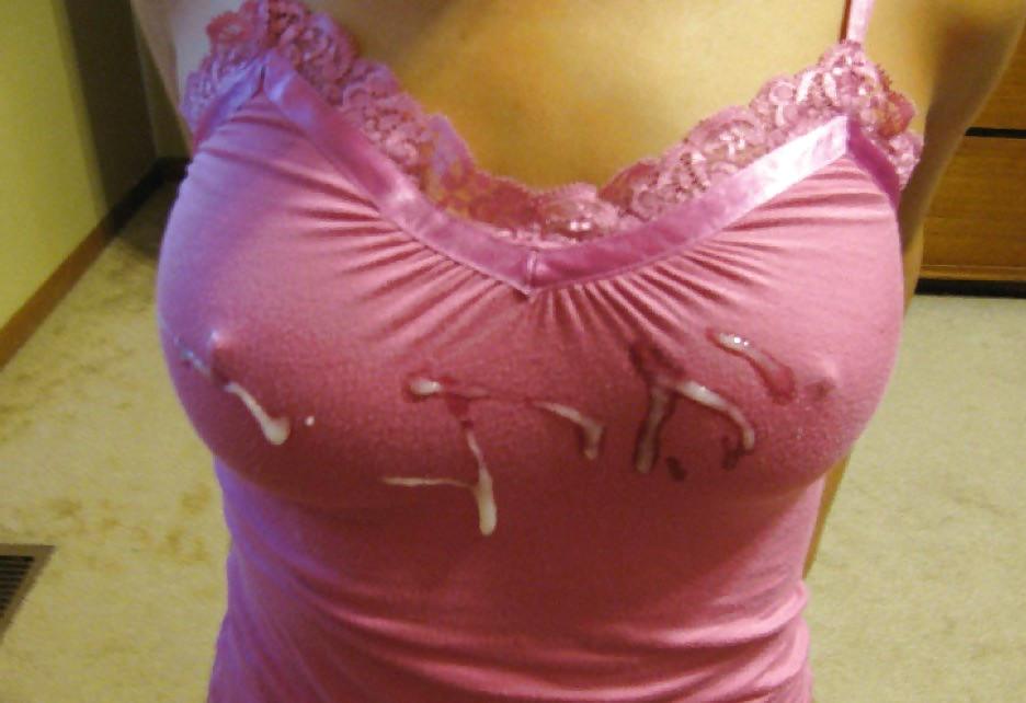 21P Cum on clothes